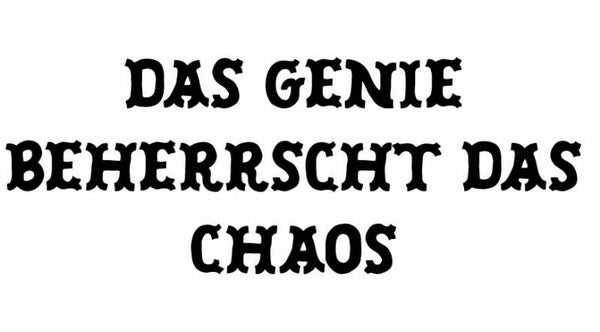🎨 Plottdatei „Das Genie beherrscht das Chaos“ – stylisches Statement für kreative Köpfe