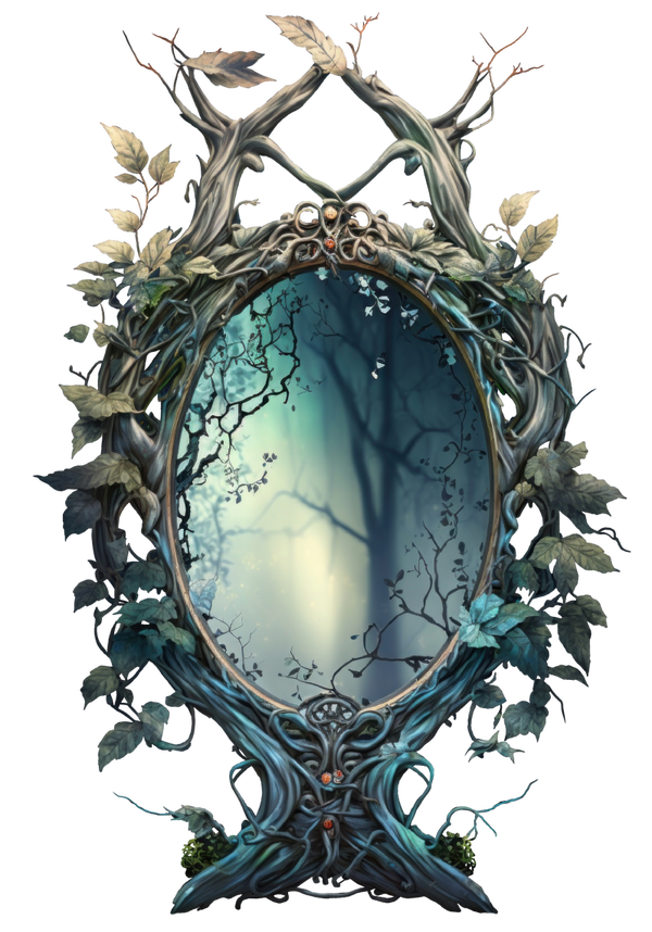 🪄 DTF Bügelbild „Mystischer Spiegel“ – geheimnisvolles Motiv zum Aufpressen