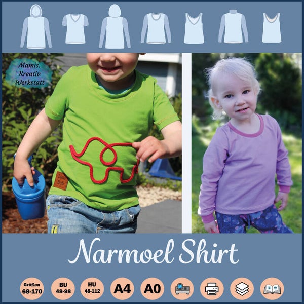✂️„Narmoel“ Shirt (Größe 68–170) – A4-Datei für deinen Drucker