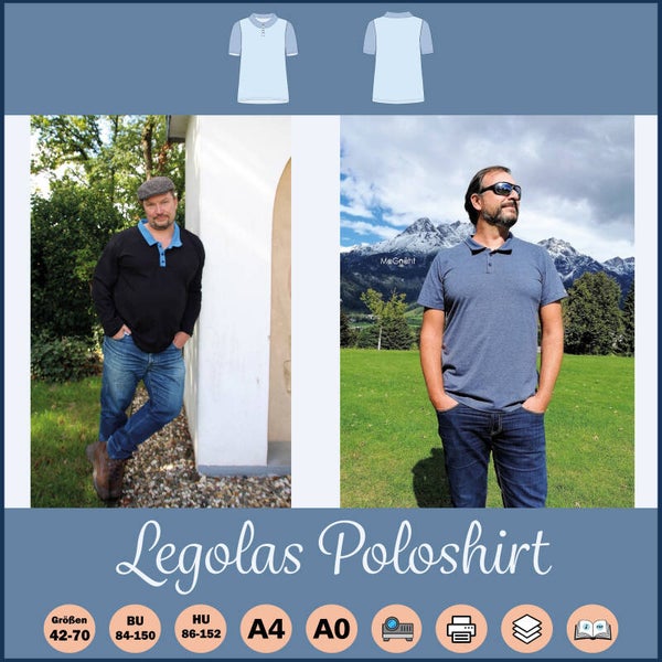 ✂️ Legolas Poloshirt – Lässig, smart & wandelbar mit Kragenoption - A4-Datei für Handy ohne Ebenen