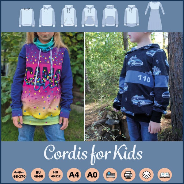 ✂️ Cordis for Kids – Hoodie, Shirt & Kleid in einem Schnitt