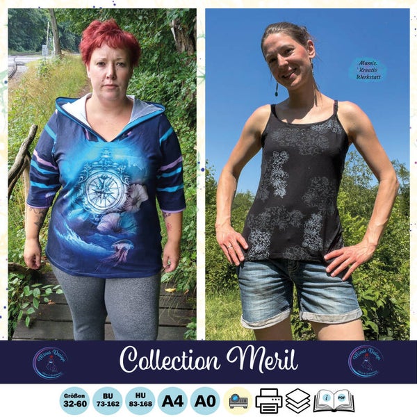 ✂️Meril Collection: Shirt, Top & Spaghettitop – dein Basic-E-Book - A4-Datei für deinen Drucker