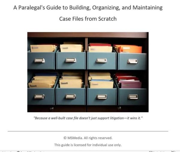 The Litigation Case File Blueprint