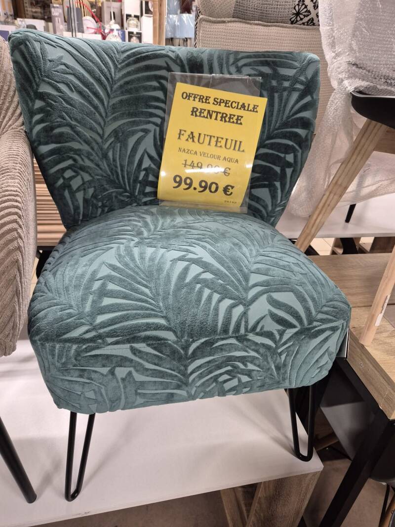 Fauteuil Nazca 99.90€ au lieu de 149.90€.jpg