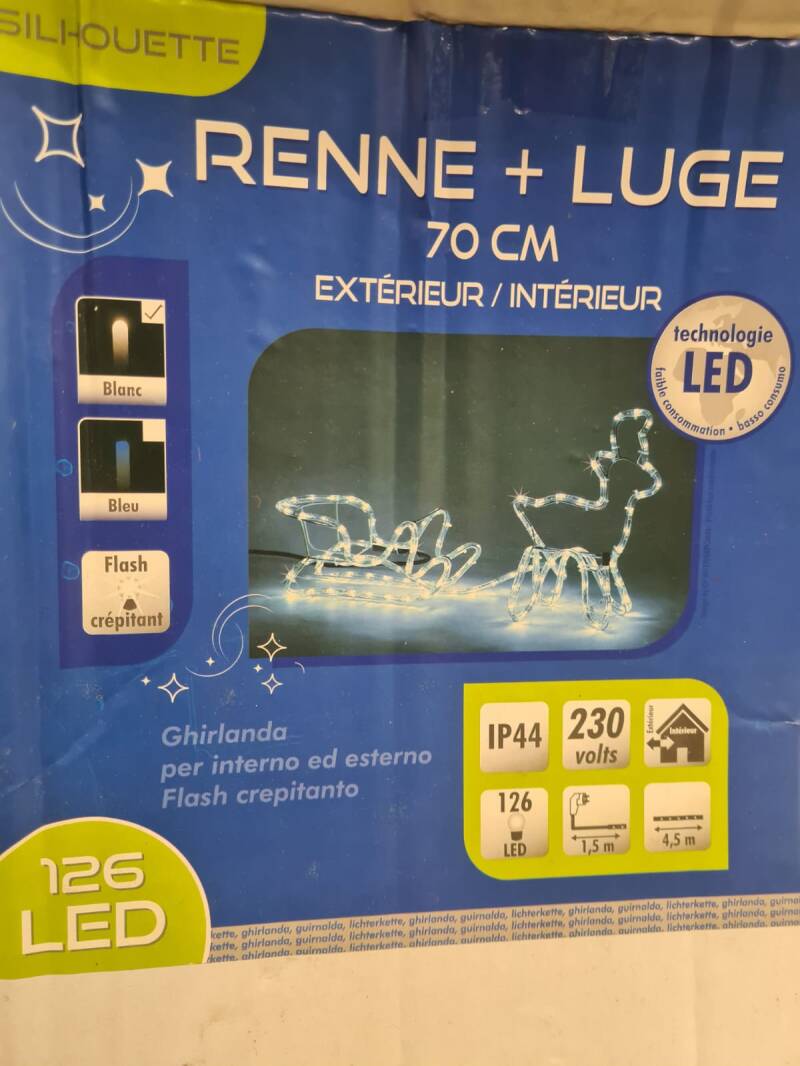 Renne + luge lumineux 24.99 € 
