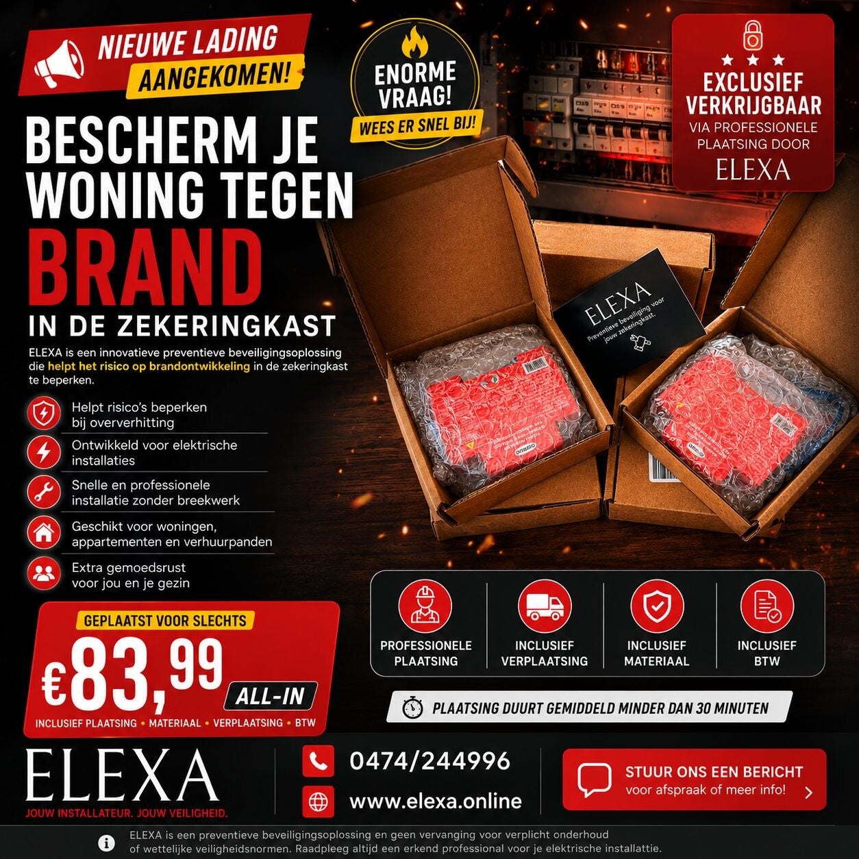 Aerosol Blussysteem - Inclusief plaatsing mogelijk