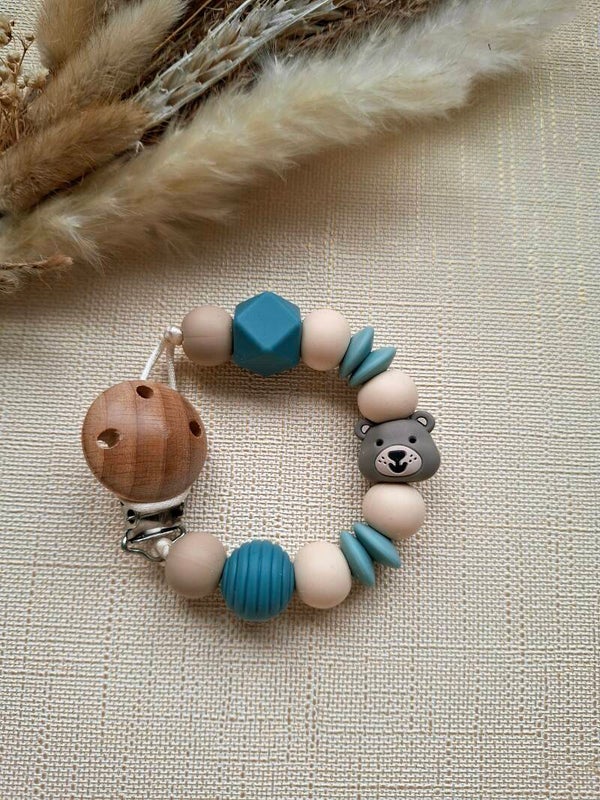 Speenkoord beertje grijsblauw