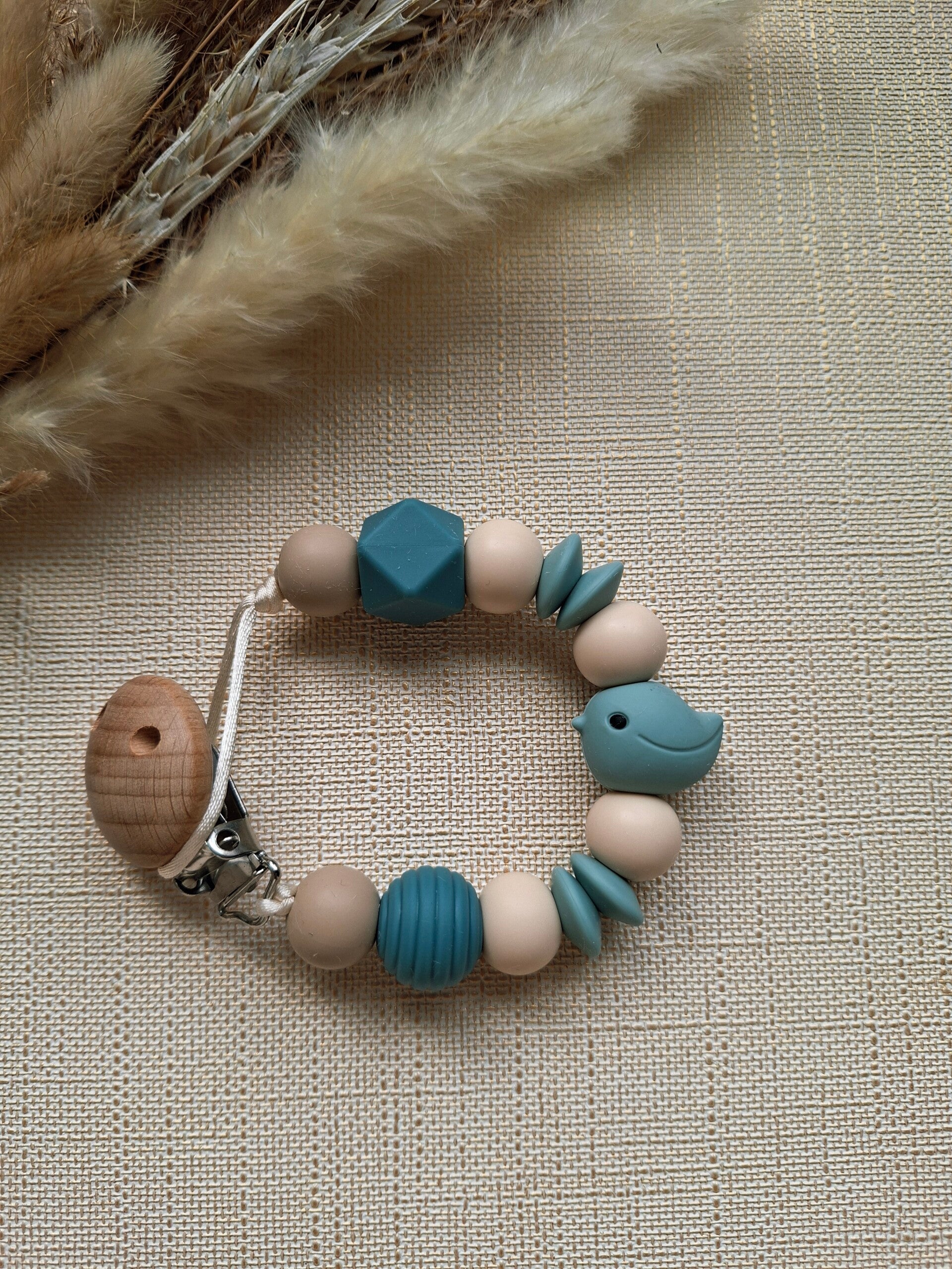 Speenkoord Vogeltje Grijsblauw