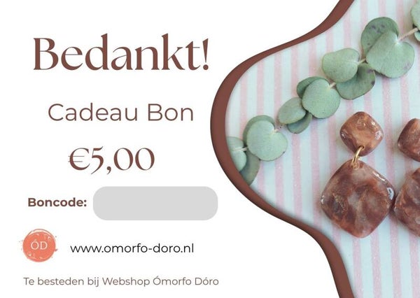Cadeau Bon Bedankt!