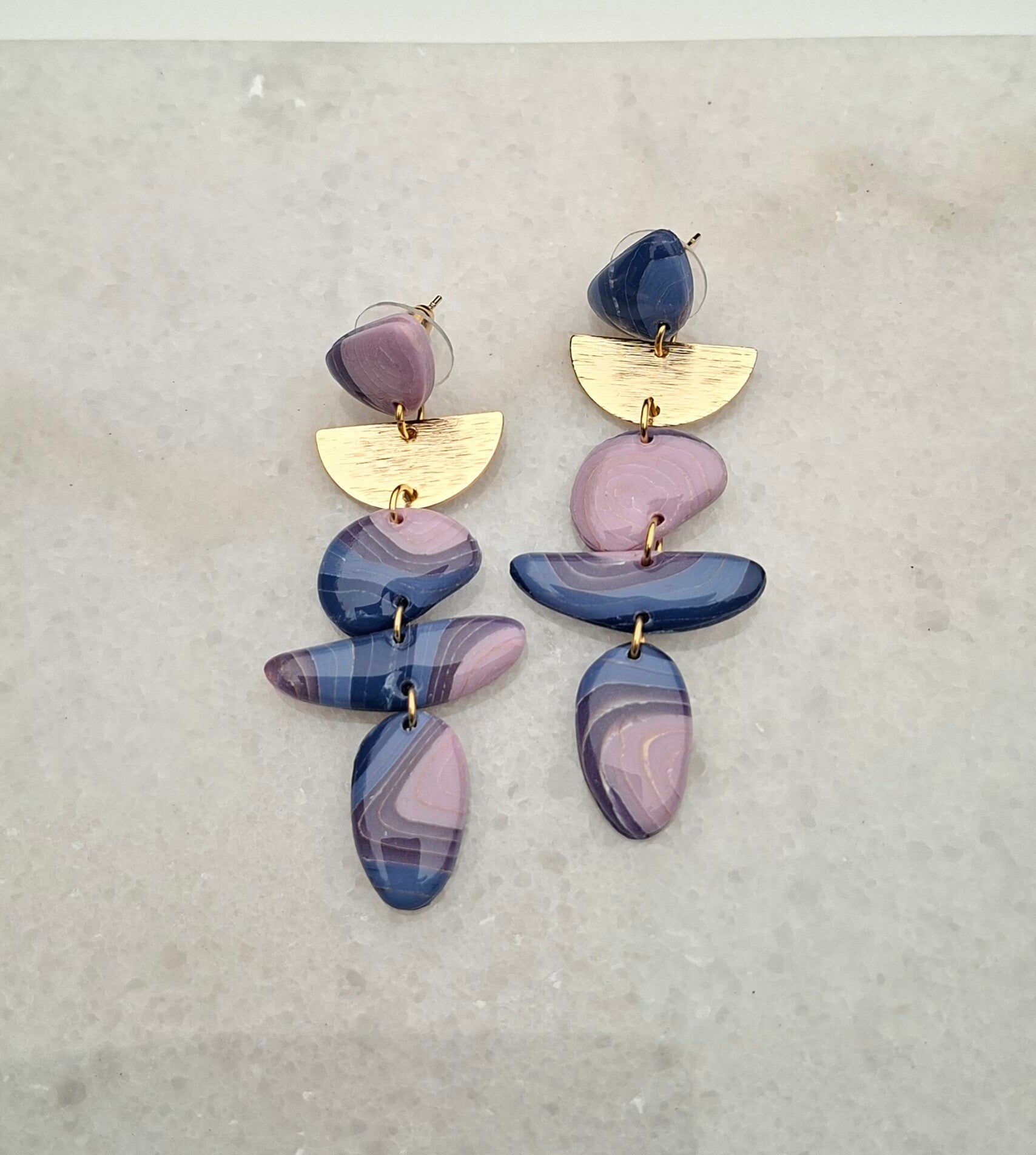 Lavender Gold Stacked Stones