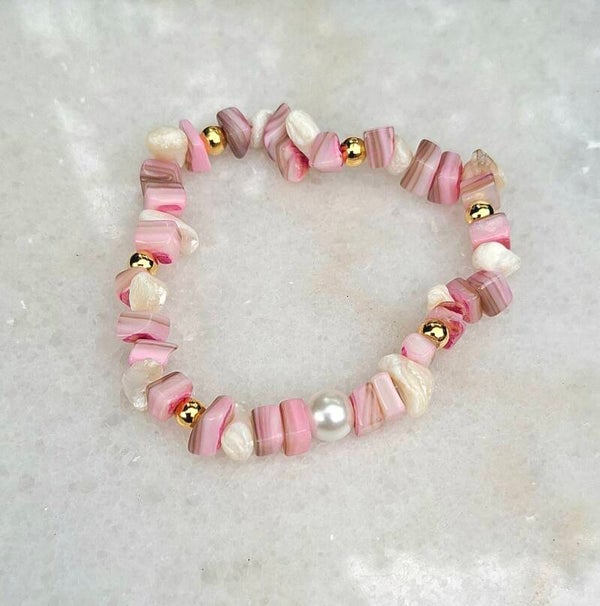 Cherry Blossom Armband elastic - Roze