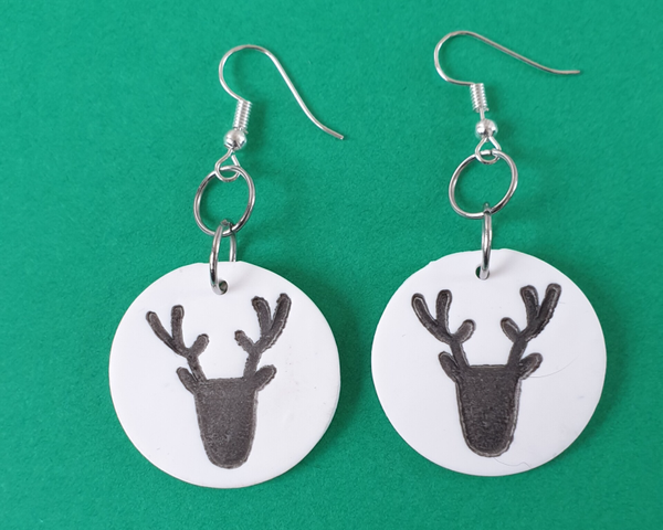 Kerst oorbellen Deer