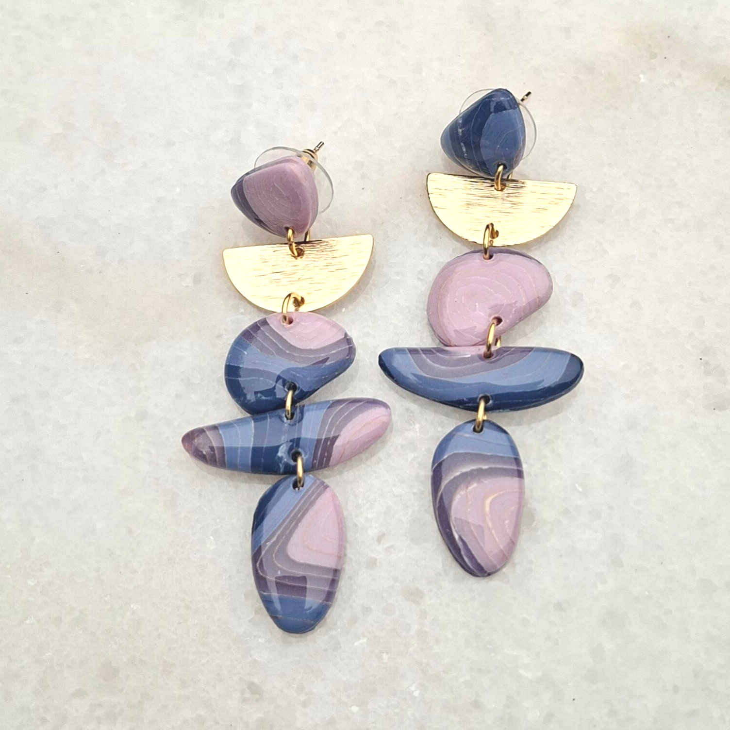 Lavender Gold Stacked Stones