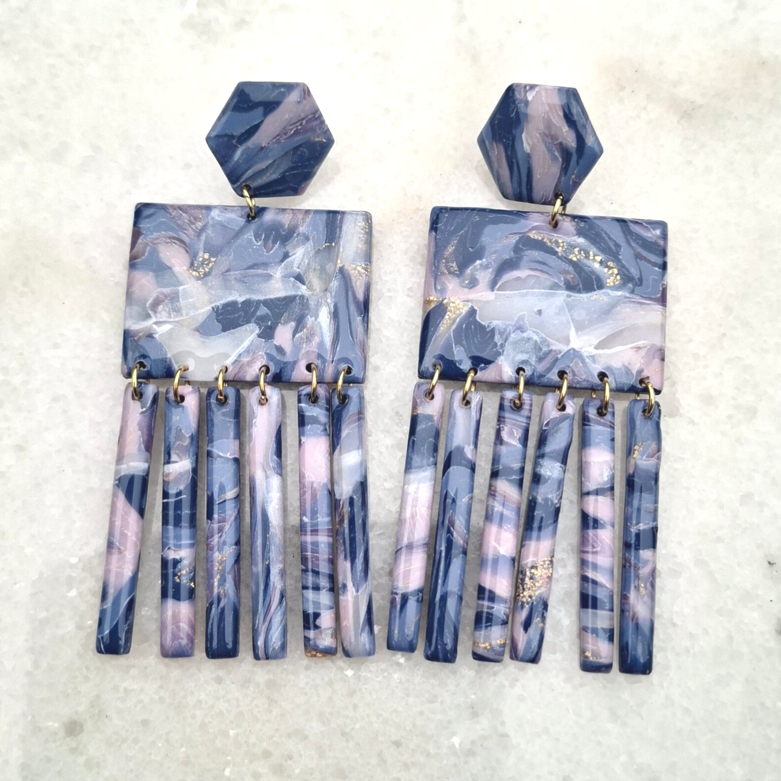 Lavender Gold Dangle Big