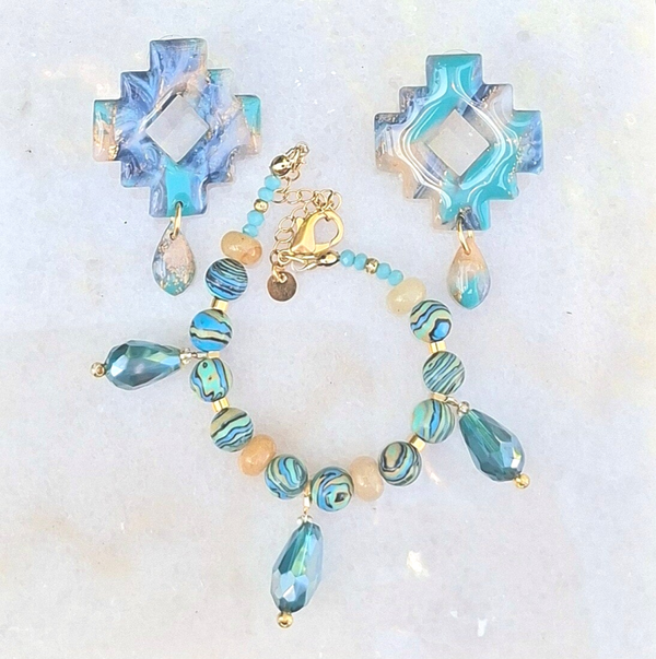 Cadeauset Ibiza - met Agaat en Aventurijn
