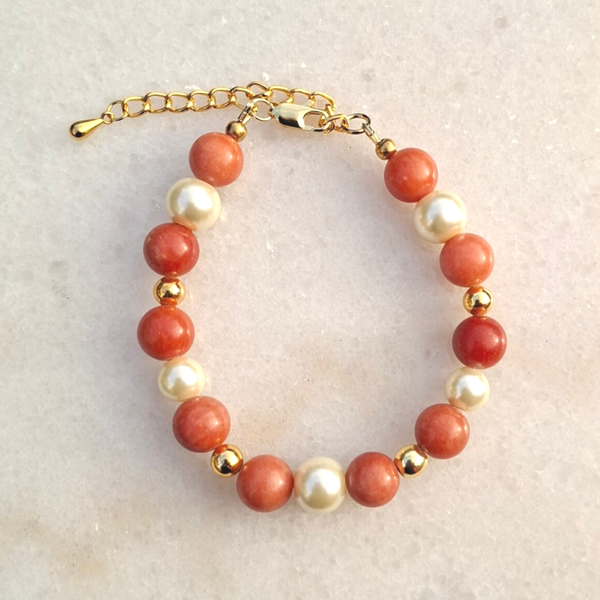 Armband Rust Rode Jaspis