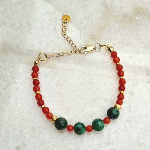 Armband Indian Summer 2.0 Groene Aventurijn en Agaat