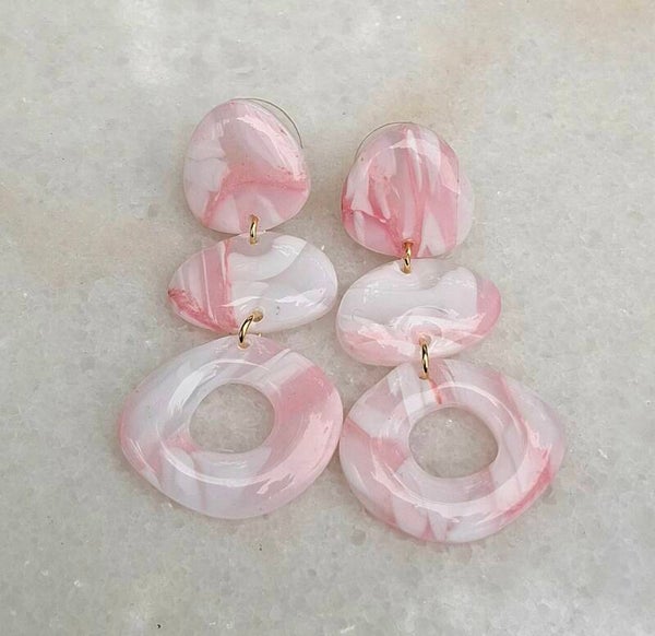 Cherry Blossom Three Stones - lichtgewicht roze