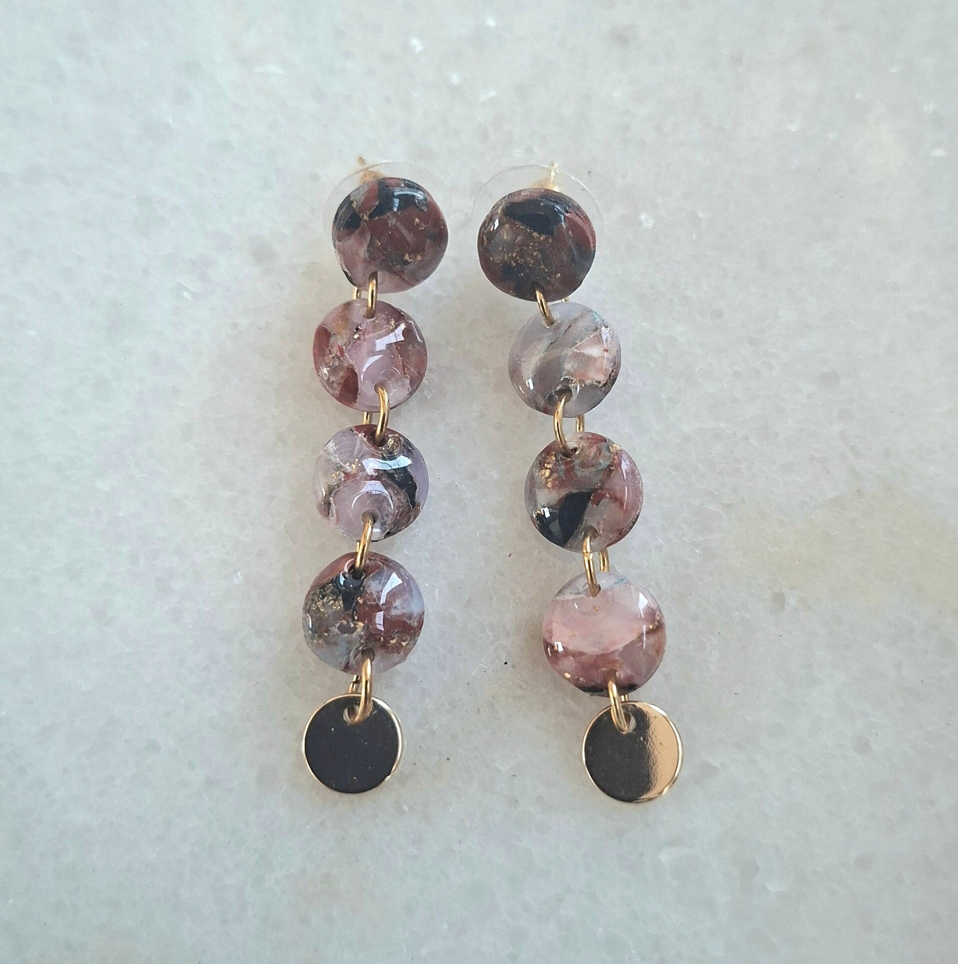 Black Ruby Cascade Oorbellen