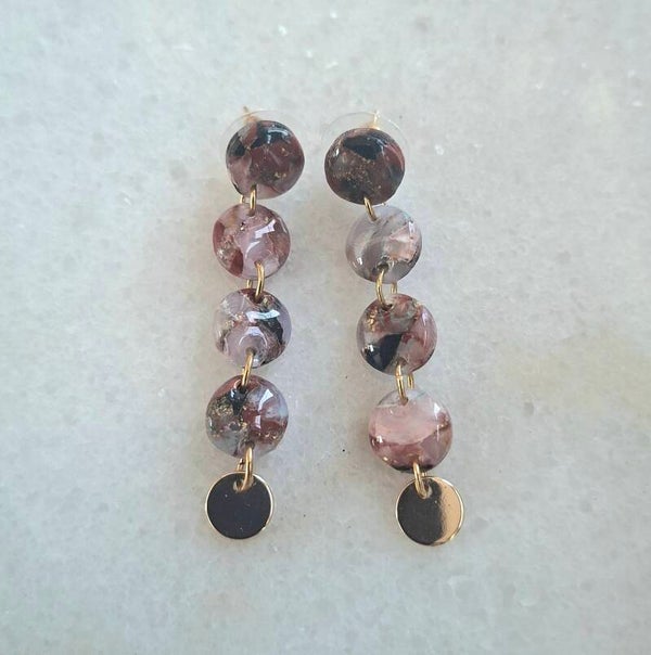 Black Ruby Cascade Oorbellen