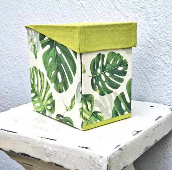 Handgemaakte Sieradendoos Monstera | Oorbellen Organizer