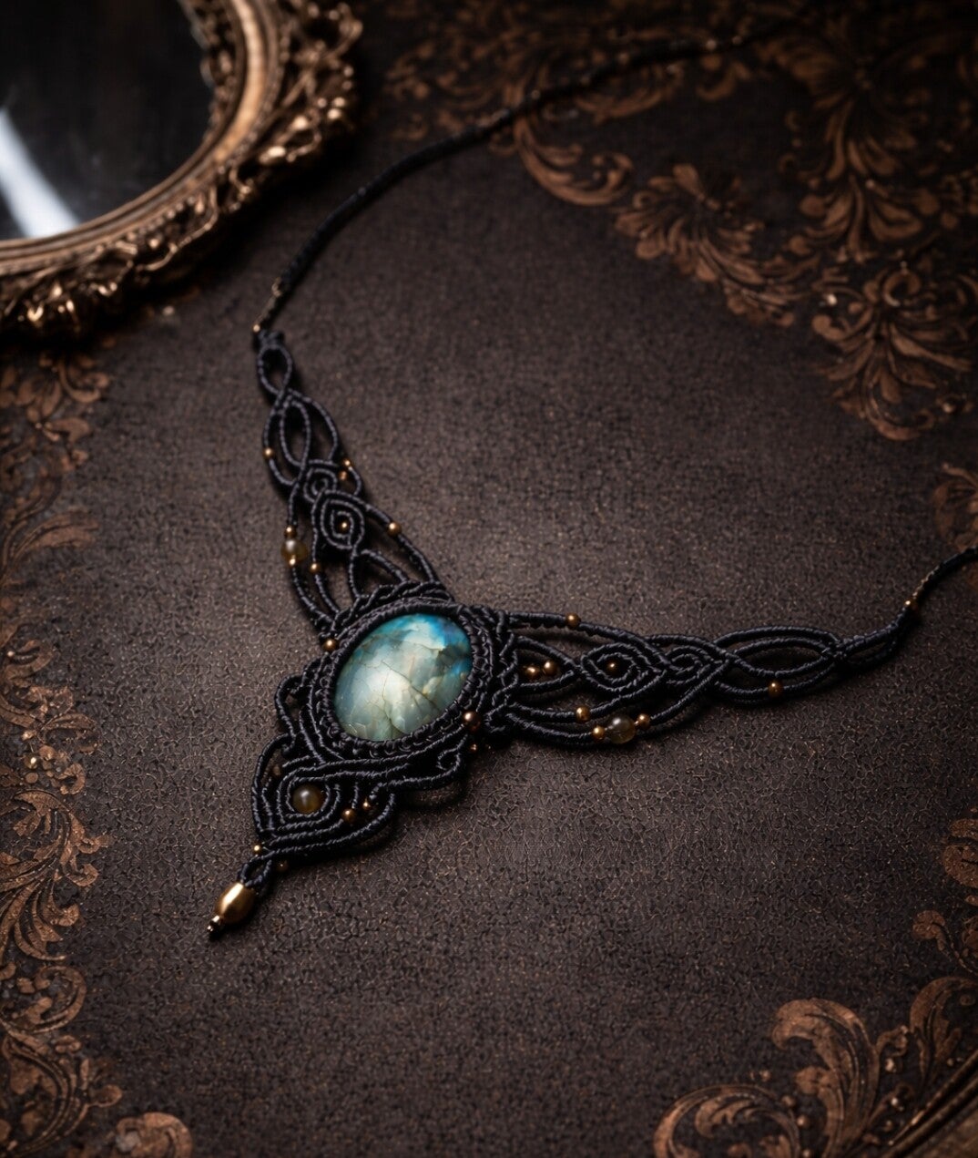 Collier labradorite bleu