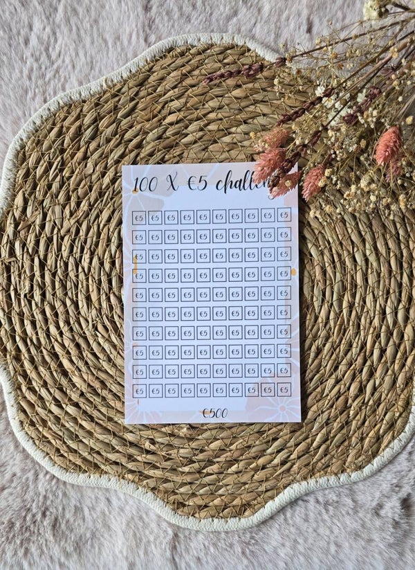 100 x €5 challenge A5