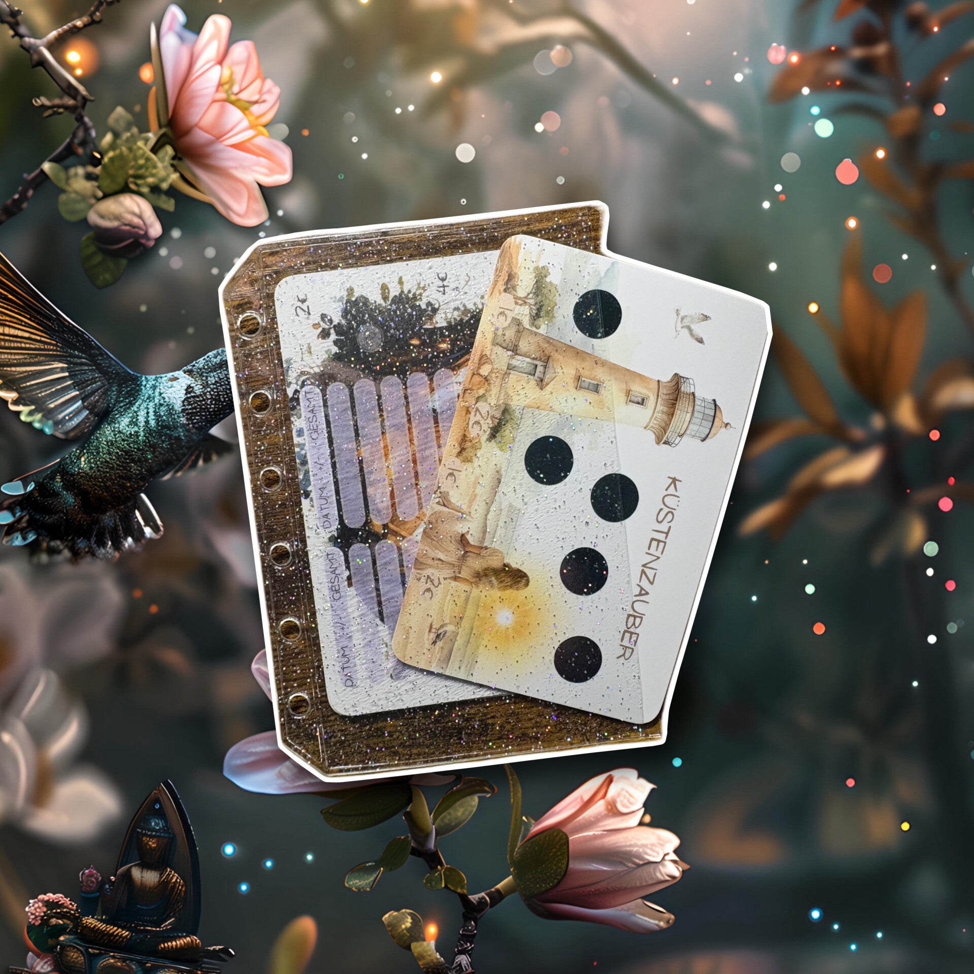 A7 Double Glitzer Hüllen ohne Druckverschluss