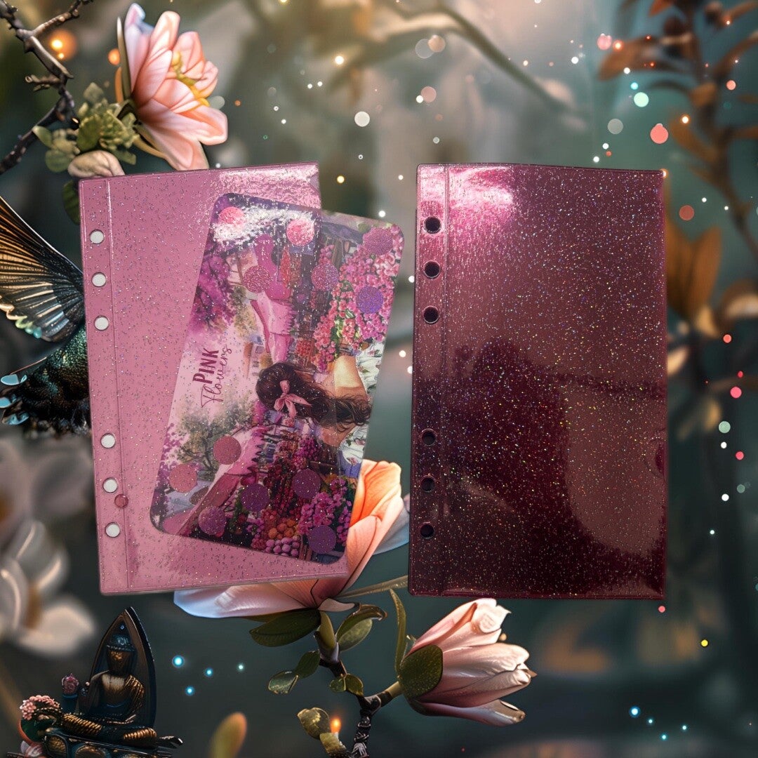 A6 Glitzer Hüllen pink