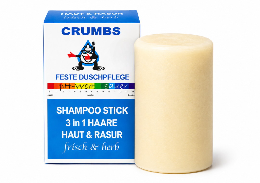 3-in-1 Shampoo Stick Haare, Haut & Rasur - frisch & herb
