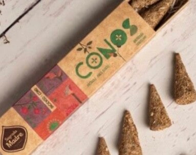 CONFEZIONE DA 8 GRANDI CONETTI SAGRADA MADRE PROFUMAZIONE PATCHOULI E PALO SANTO – ARMONIA