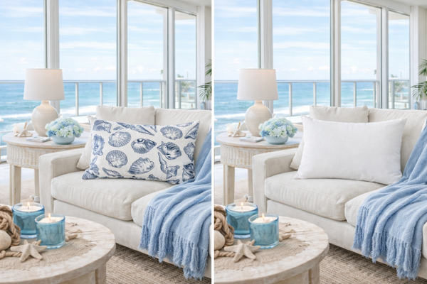 Blue seashell Pillow