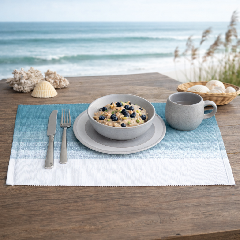 Teal Ombre Woven Dining Room Table Placemat
