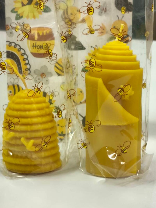 Verschiedene Bienenwachs Kerzen