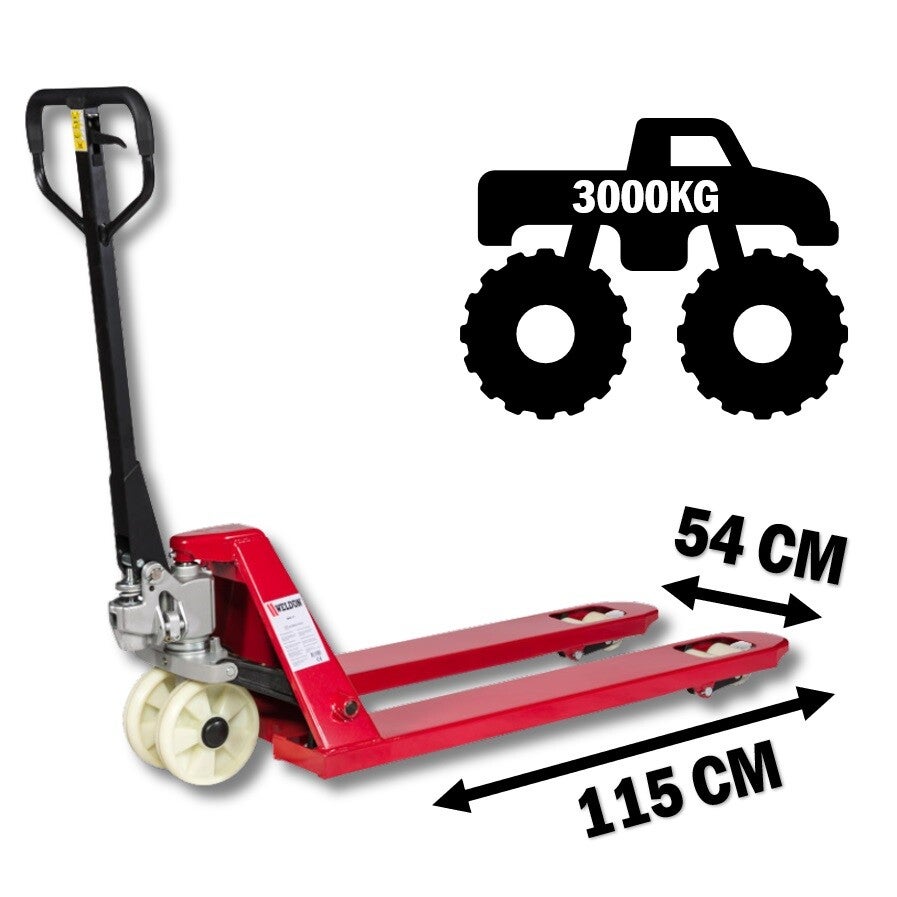 Palletwagen HEAVY DUTY 3000Kg 1150x540mm Weldon