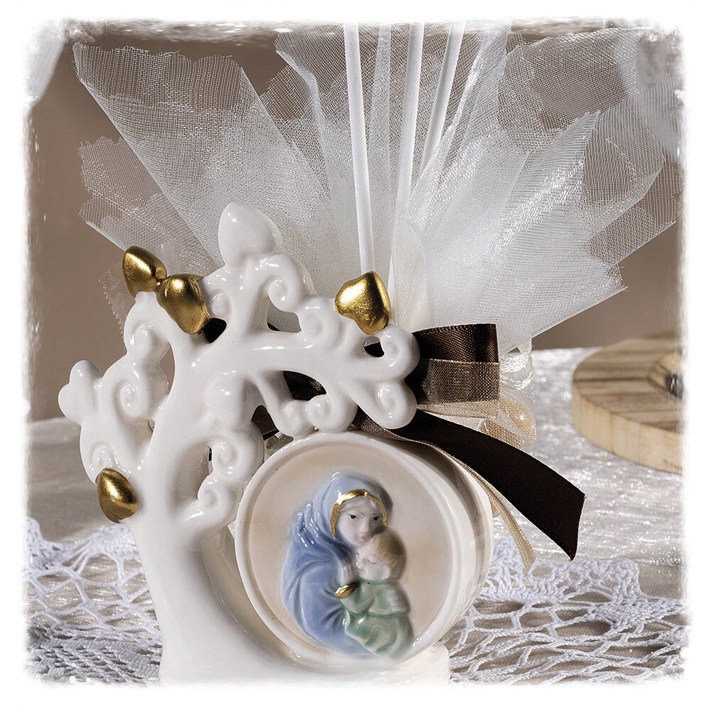 BOMBONIERA Albero della vita porcellana con stick per profumare