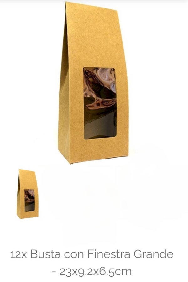 Buste imballaggio con finestra set 12 pezzi