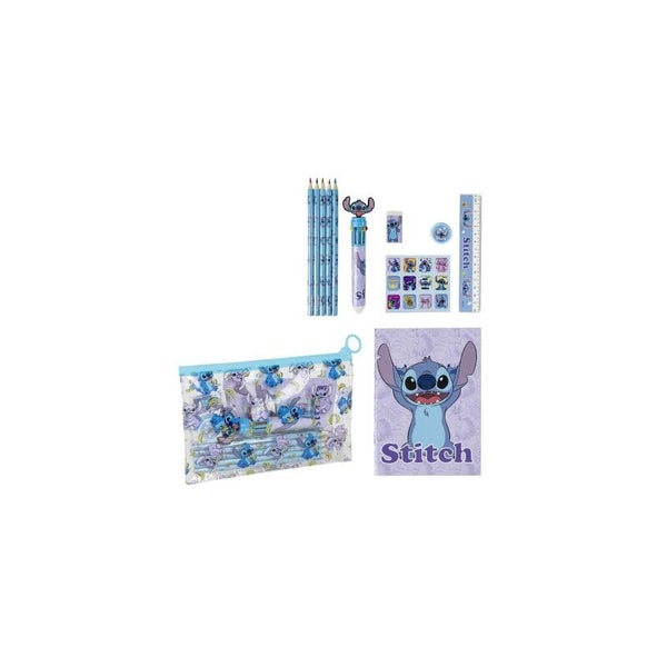 Set cancelleria completo in pochette trasparente - Stitch