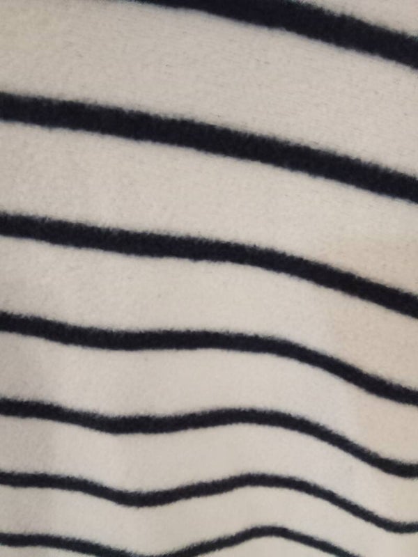 Babies polar fleece navy ecru stripe