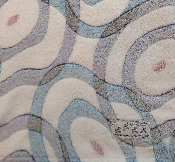 Kids cuddle fleece blue swirl
