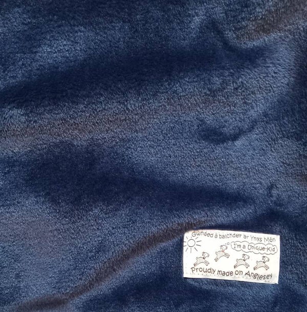 Kids cuddle fleece plain navy