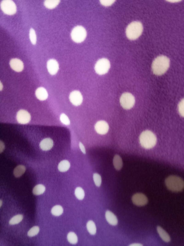 Kids Purple White Spot Fleece