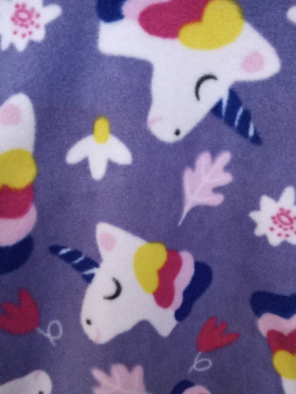 Babies polar fleece lilac unicorn contemporary