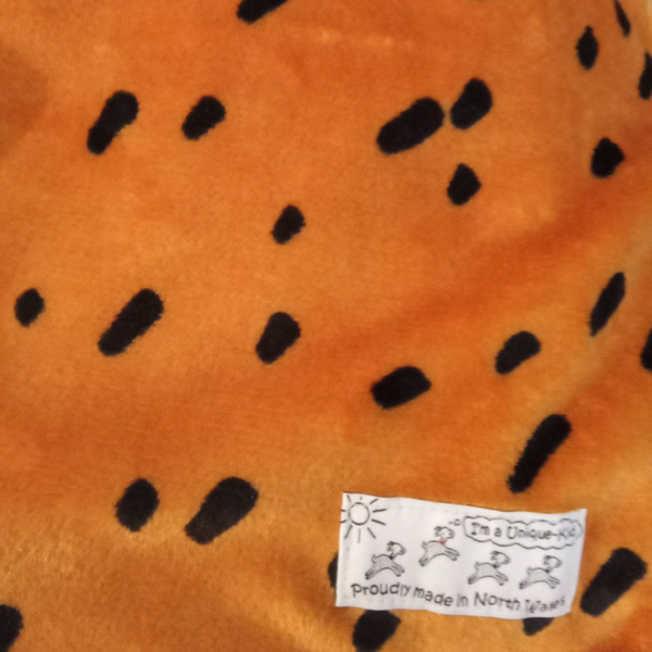 Babies cuddle Fleece mustard paint splash