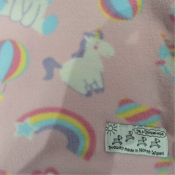 Babies polar Fleece pink rainbow unicorn