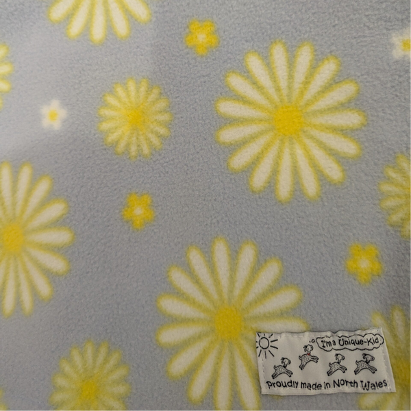 Kids polar Fleece blue yellow flower