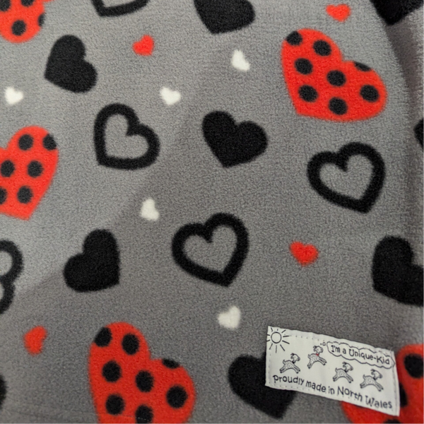 Kids polar Fleece grey ladybird