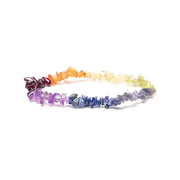 Armband 7 Chakra's edelsteen split