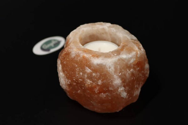 Himalaya zoutsteen waxinelicht houder 7-9cm