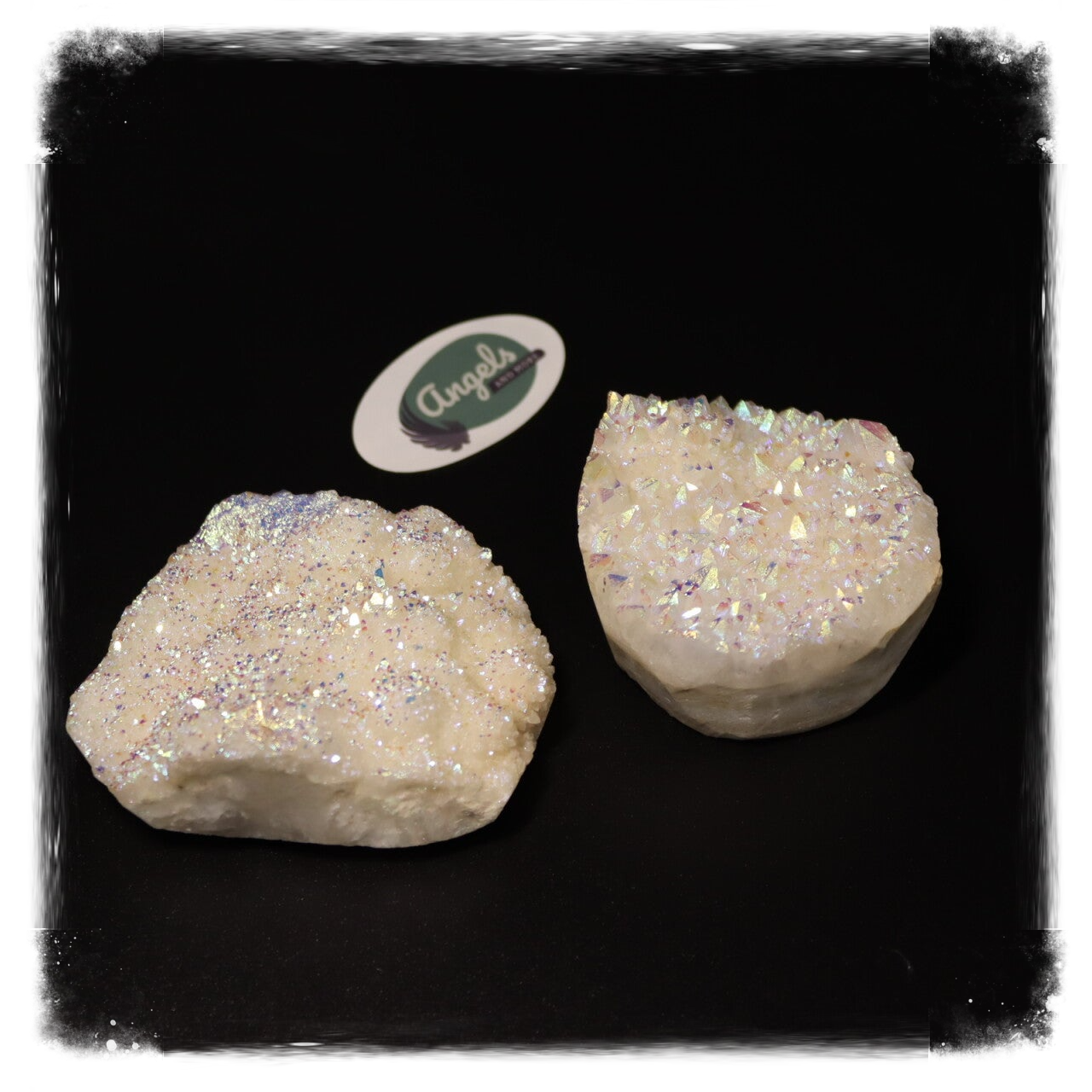 Angel Aura kwarts cluster - per stuk